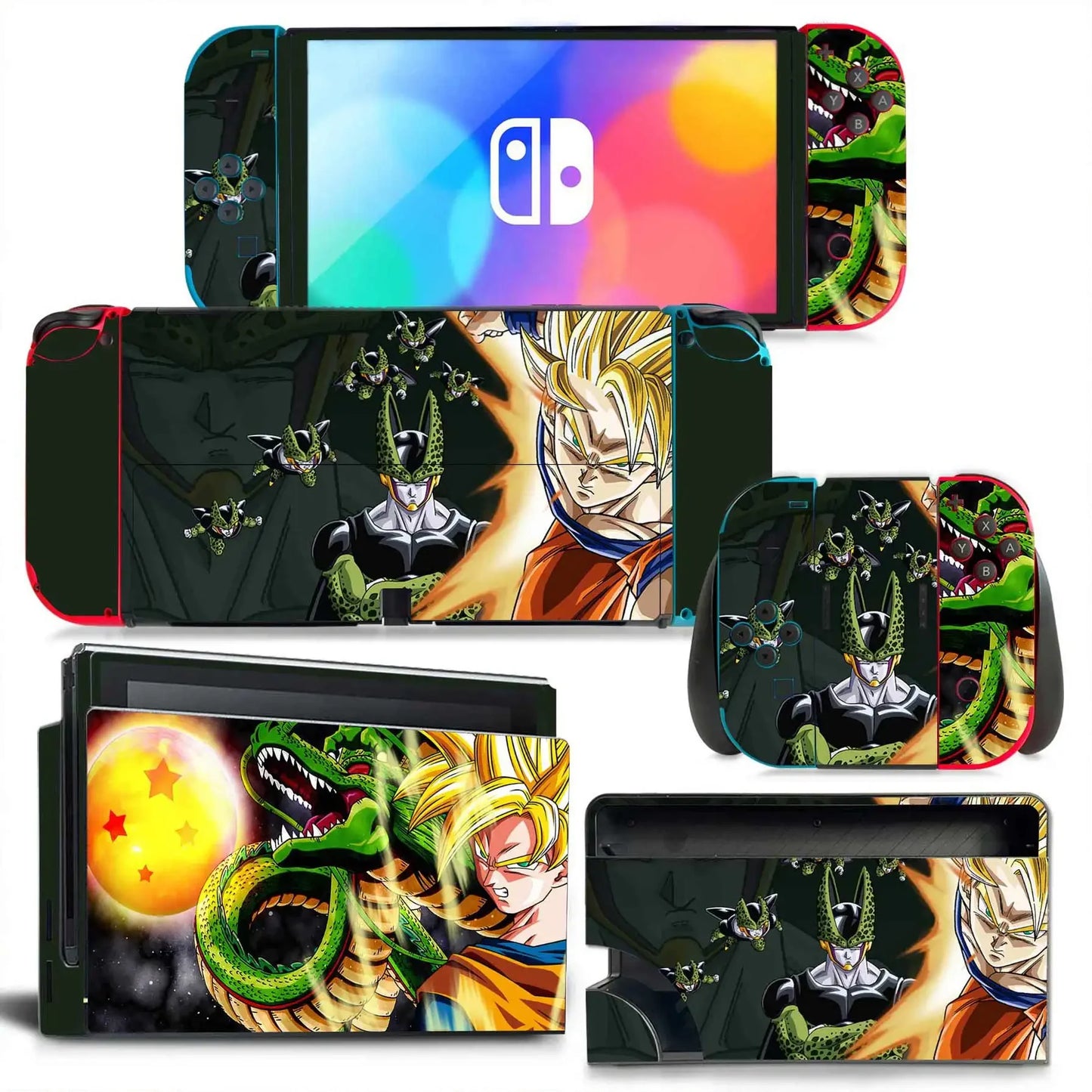 Dragon Ball Goku Vegeta Naruto Skin Cover Sticker Decal for Nintendo Switch OLED Console Joy-con Controller Dock Skin Vinyl