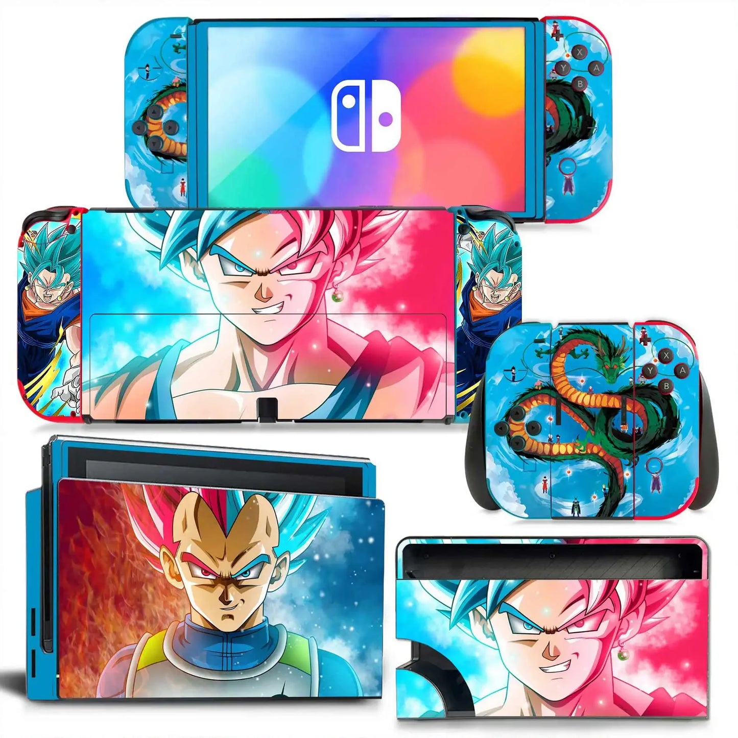 Dragon Ball Goku Vegeta Naruto Skin Cover Sticker Decal for Nintendo Switch OLED Console Joy-con Controller Dock Skin Vinyl