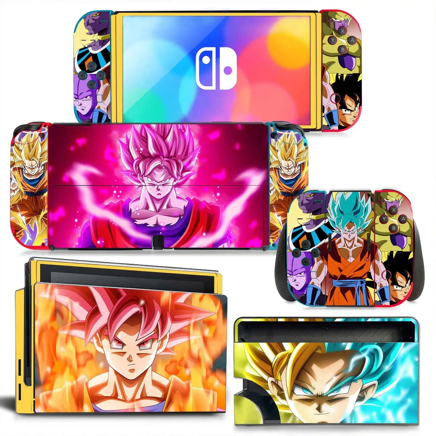 Dragon Ball Goku Vegeta Naruto Skin Cover Sticker Decal for Nintendo Switch OLED Console Joy-con Controller Dock Skin Vinyl