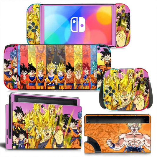 Dragon Ball Goku Vegeta Naruto Skin Cover Sticker Decal for Nintendo Switch OLED Console Joy-con Controller Dock Skin Vinyl