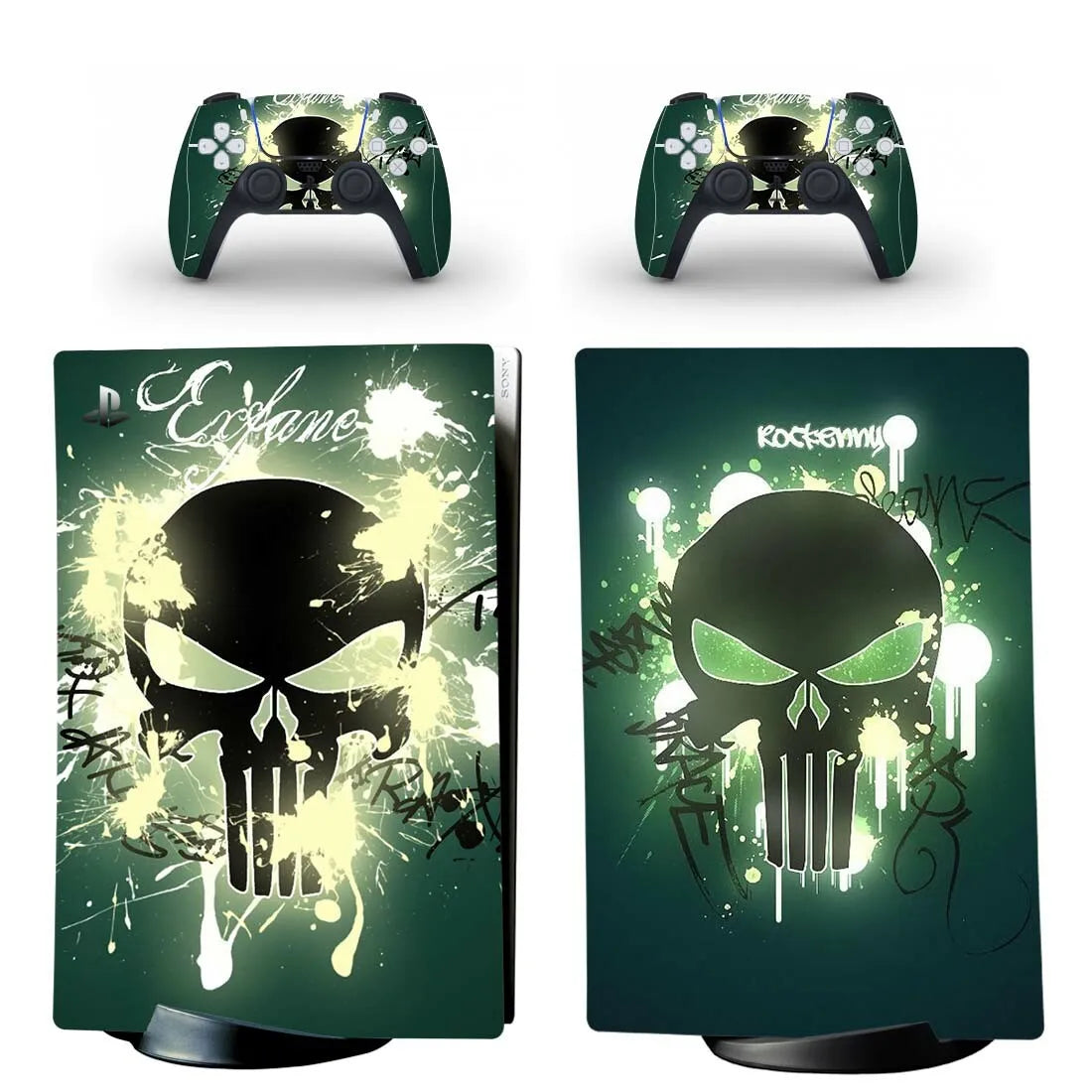 BoneWrap – Skull Edition Vinyl Skin for PS5 Digital